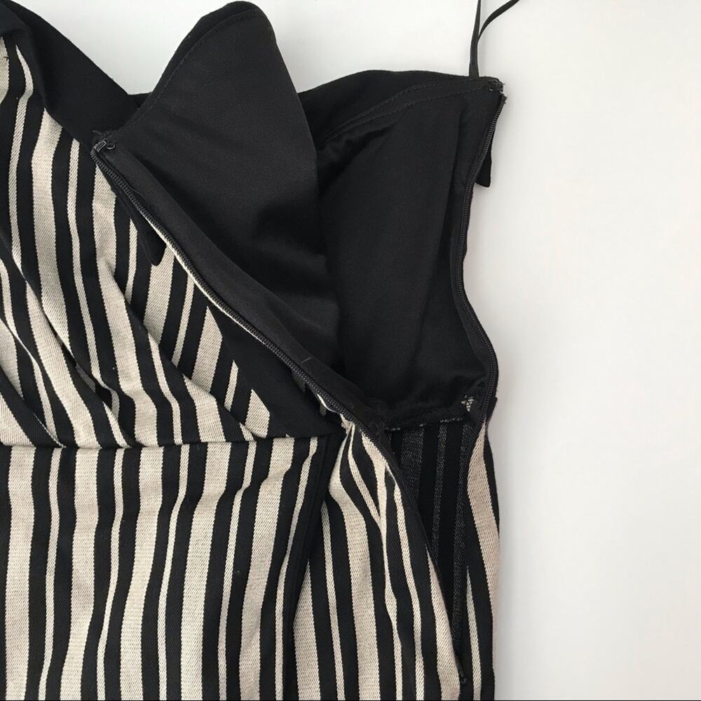Anthropologie Eva Franco Strapless Dress Size 4 Stripes Retro Mod Coquette Prom - Picture 6 of 7